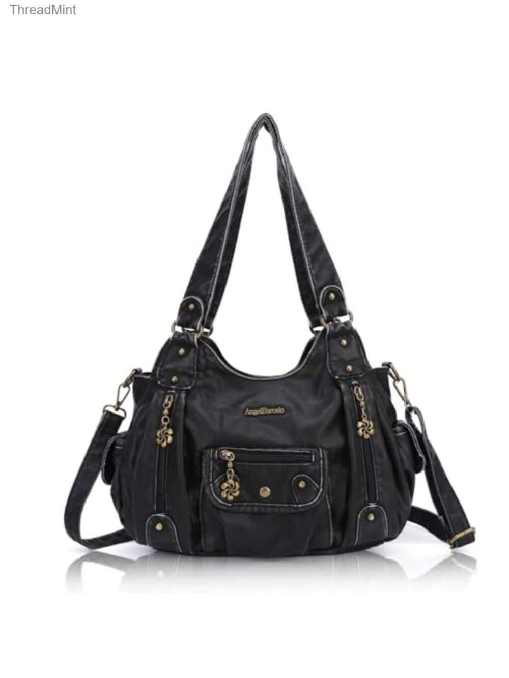 Women's PU Leather Hobo Tote Bag Convertible Crossbody Shoulder Purse